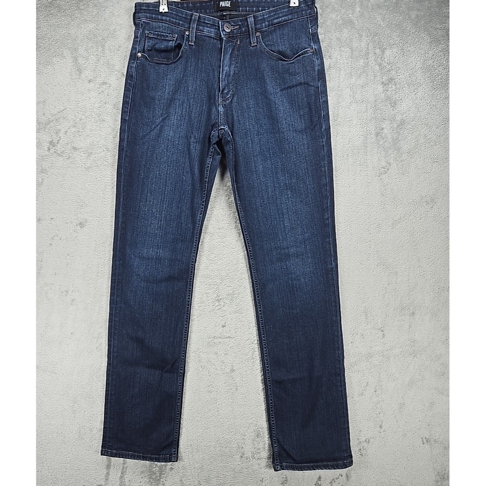 Paige Normandie Jeans Men's Sz 31x33 5 Pocket Straight Stretch Rayon Blend USA